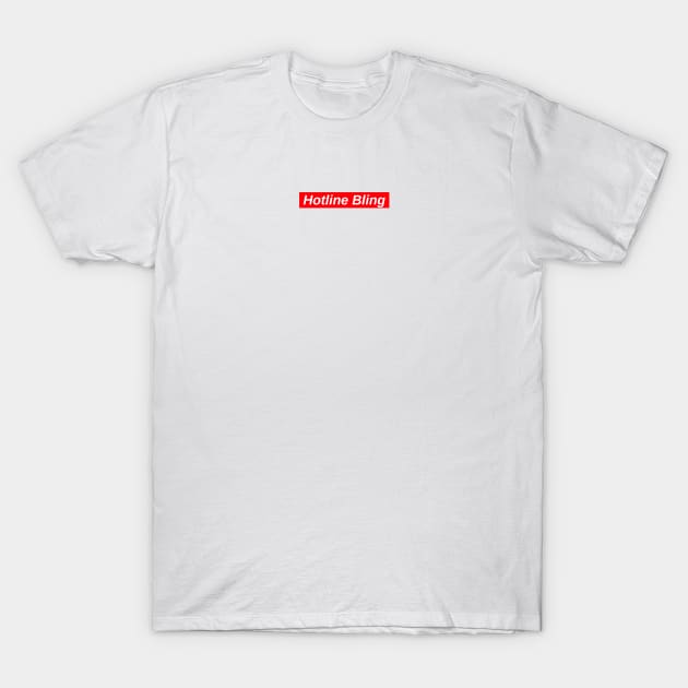 Hotline Bling // Red Box Logo T-Shirt by FlexxxApparel